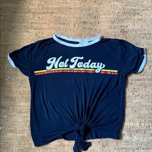 Not Today navy blue shirt